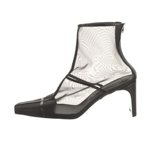Danse Lente Black Leather & Mesh Ankle Boots